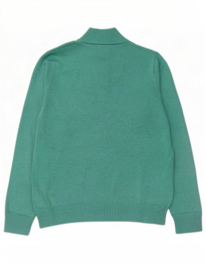 Maglione da uomo Marks & Spencer vestibilità regolare con zip e collo verde medio