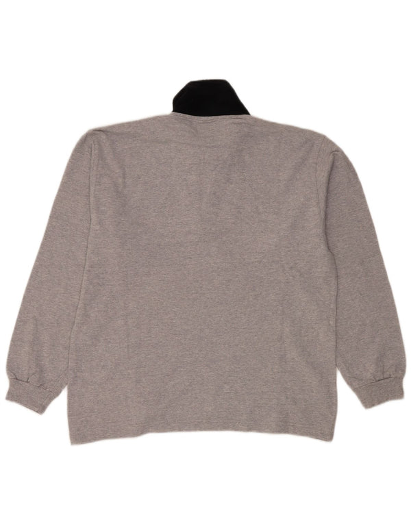 CAMPAGNOLO Felpa grafica da uomo Maglione UK 46 XL Grigio Colourblock