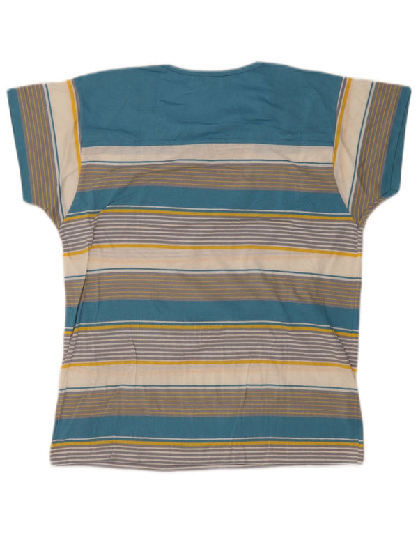 T-shirt oversize da donna Cagi Top UK 14 Cotone a righe multicolore medio