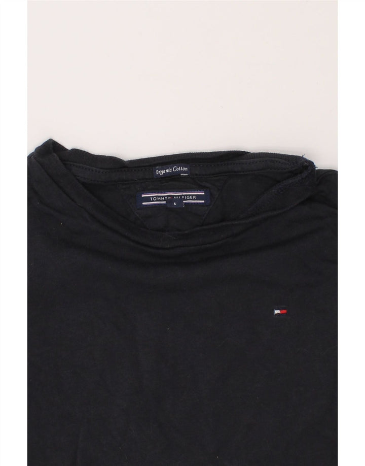 TOMMY HILFIGER Boys Top Long Sleeve 5-6 Years Navy Blue Cotton Vintage Tommy Hilfiger and Second-Hand Tommy Hilfiger from Messina Hembry 