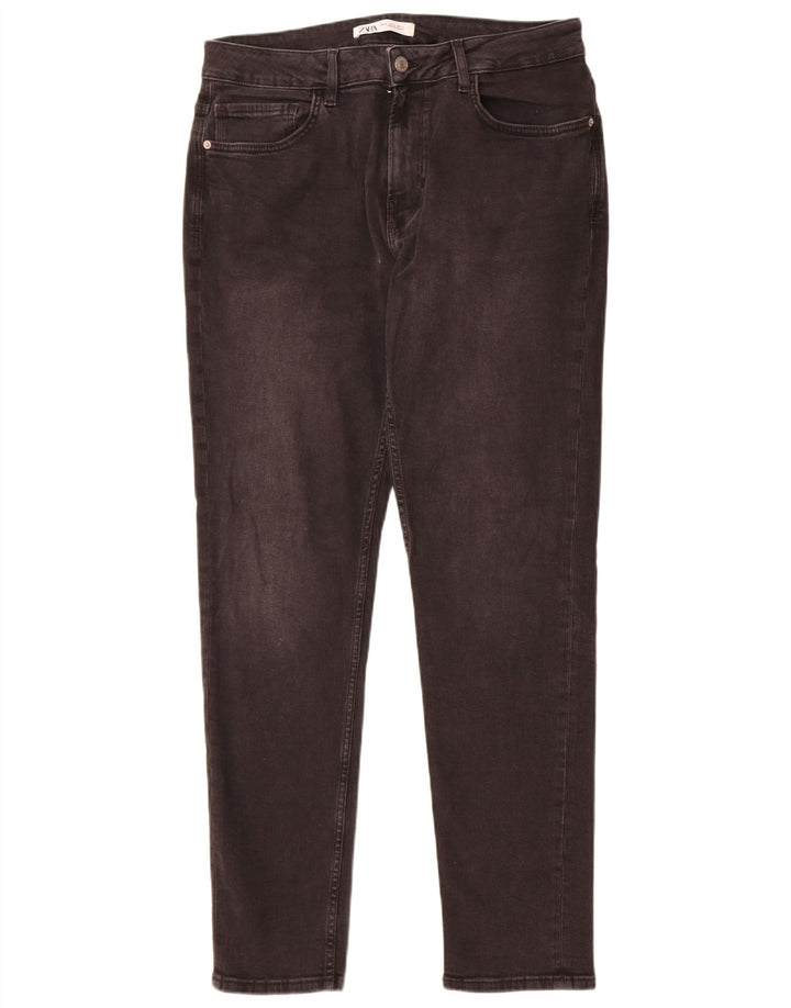 Jeans slim da uomo Zara EU 42 Large W32 L31 cotone nero