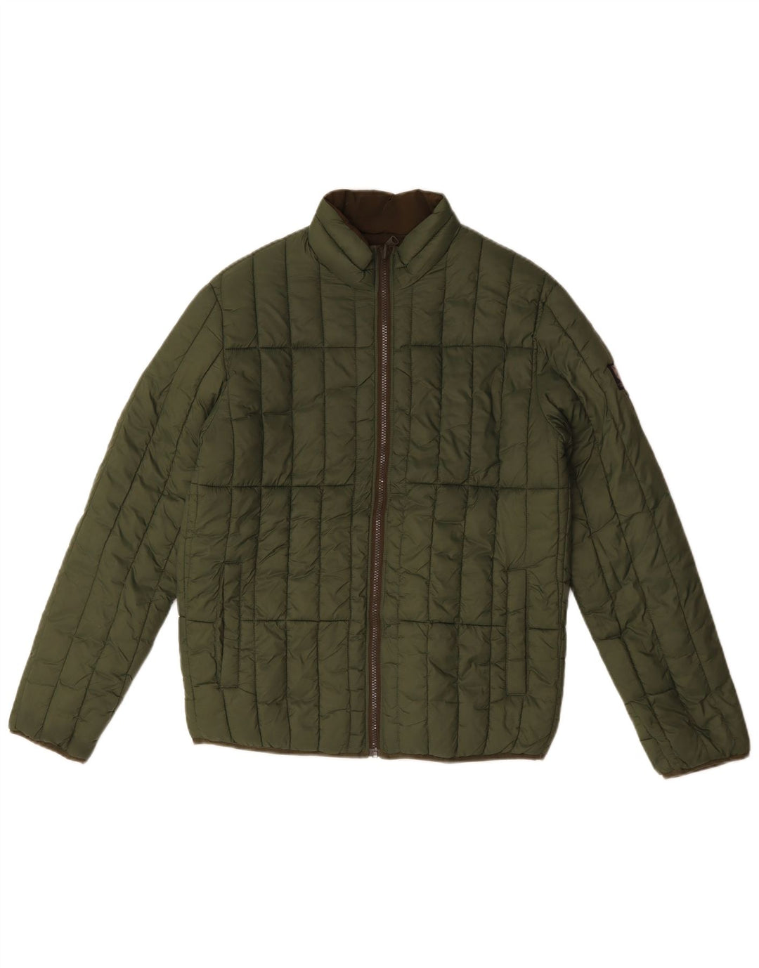 Giacca imbottita reversibile da uomo Jack & Jones UK 38 Poliestere verde medio