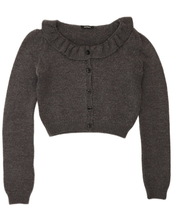 Maglione cardigan corto da donna Max & Co. UK 12 Lana grigio medio