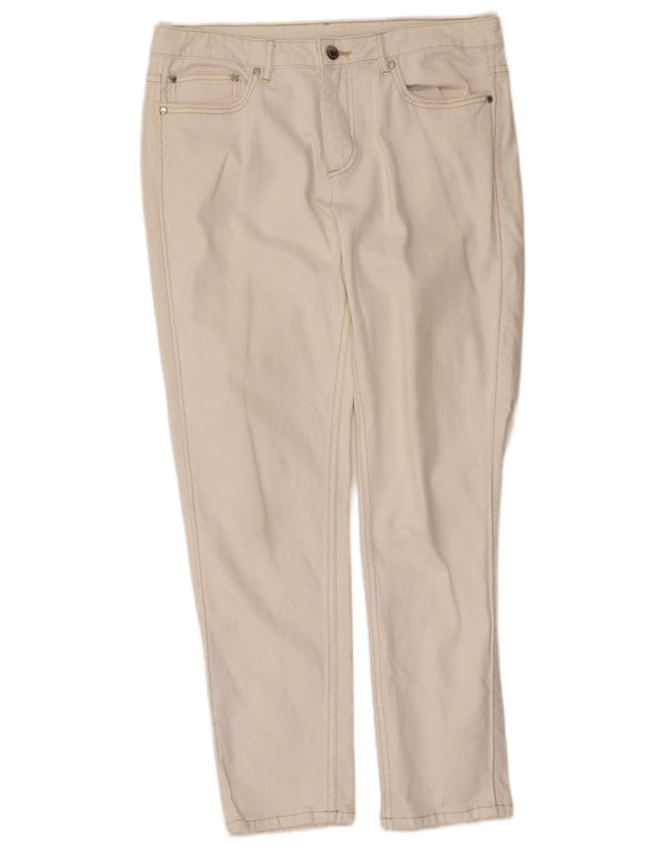 Jeans slim da donna French Connection UK 10 piccoli W27 L28 cotone bianco sporco
