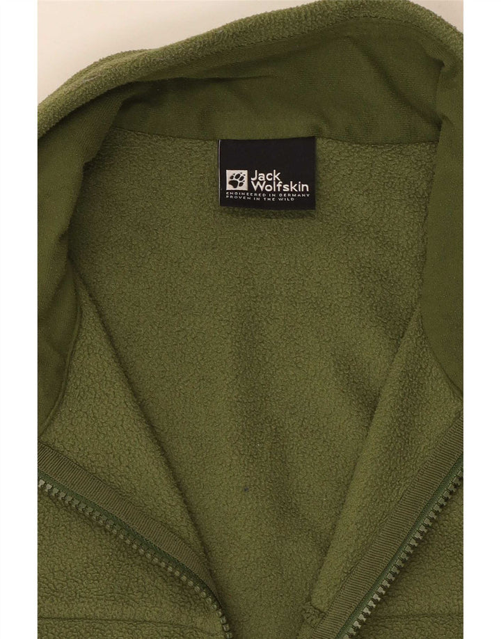 Giacca in pile foderata da uomo Jack Wolfskin UK 38 Poliestere verde medio