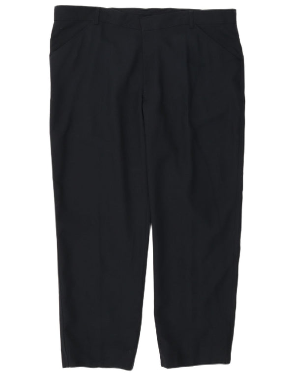 Pantaloni casual dritti da uomo Farah W42 L31 poliestere blu navy
