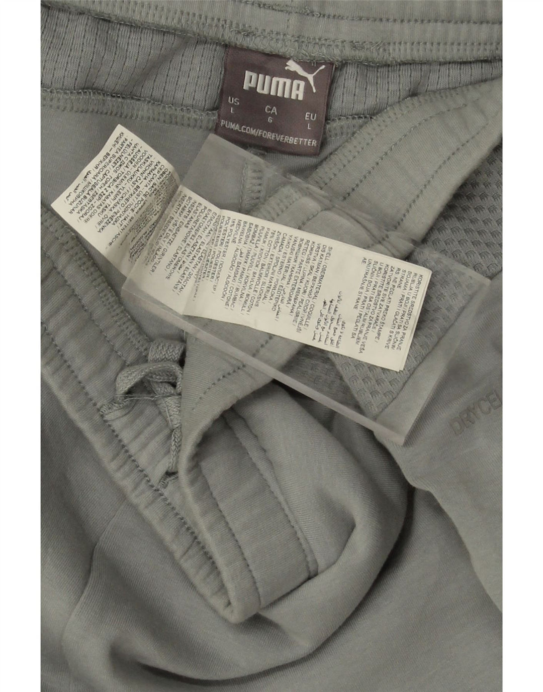 Pantaloni da tuta da uomo PUMA Manchester City, grandi, in cotone grigio