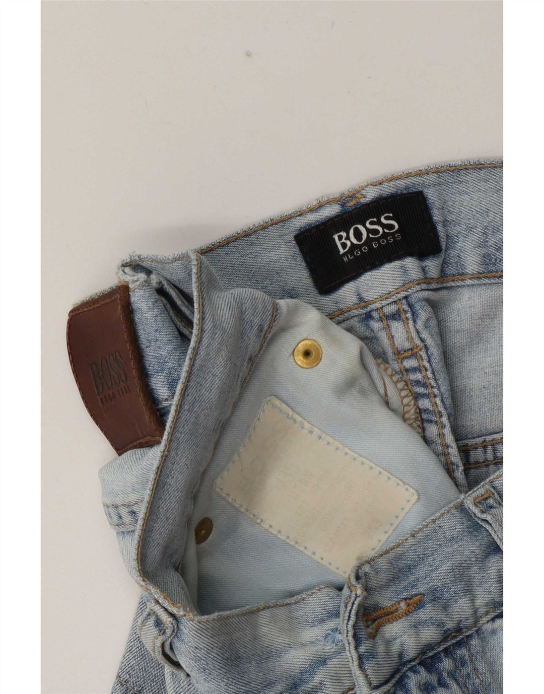 Pantaloncini di jeans da uomo Hugo Boss W35 grandi blu