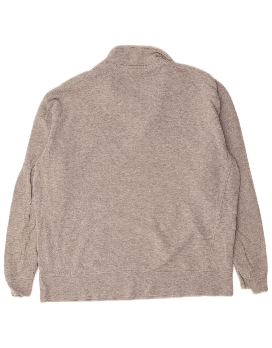 Felpa Zara da uomo con collo con zip, maglione grande grigio