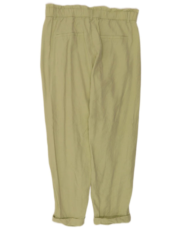 Pantaloni casual dritti da donna Zara grandi W30 L25 viscosa verde