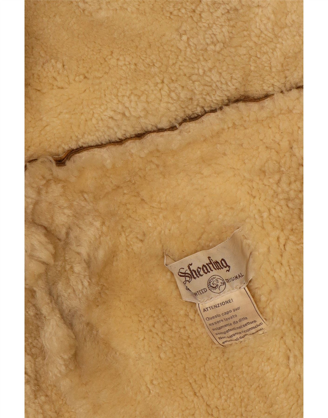 Giacca in shearling vintage da uomo UK 42 XL Shearling marrone