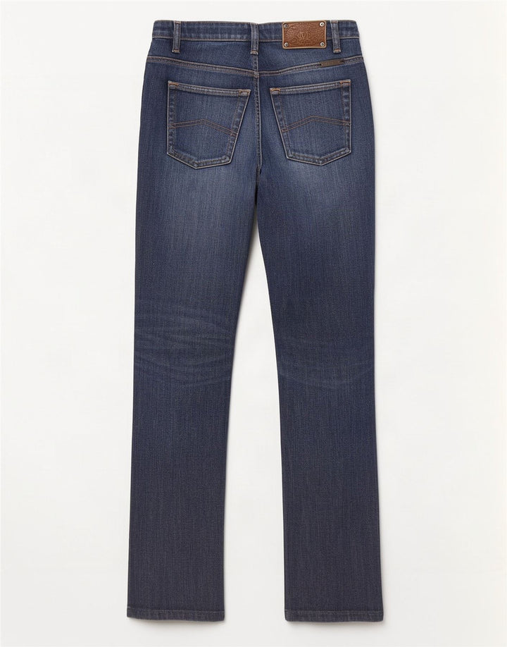 Jeans dritti effetto consumato da donna Marlboro Classics W28 L29 Blu Navy