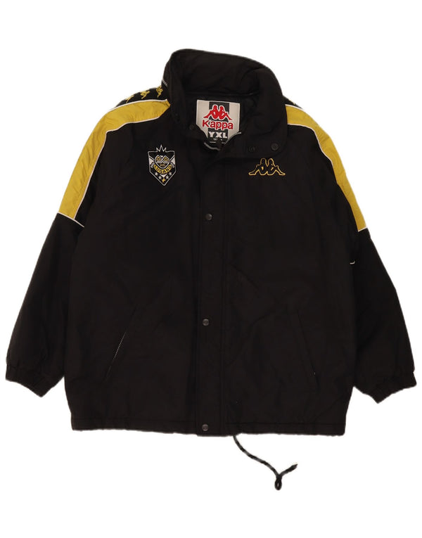 Giacca a vento grafica da ragazzo Kappa 12-13 anni XL Black Colourblock