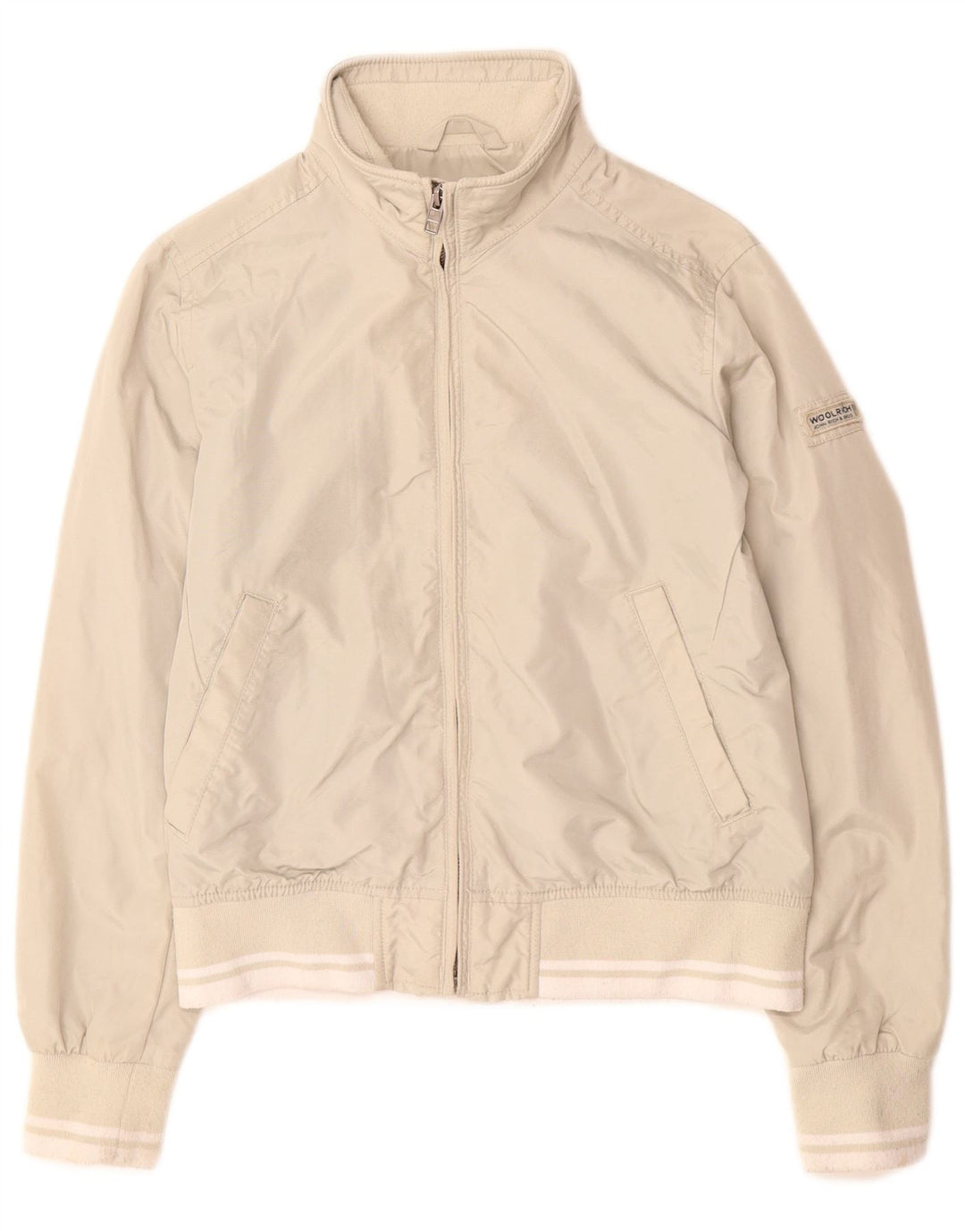 Giubbotto bomber da bambino WOOLRICH 11-12 anni in nylon beige