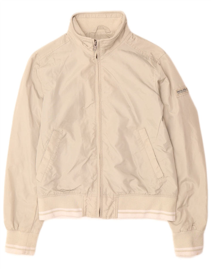 Giubbotto bomber da bambino WOOLRICH 11-12 anni in nylon beige
