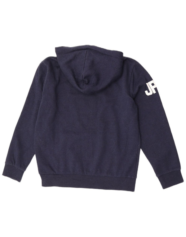 Felpa con cappuccio grafica da uomo Superdry XL in cotone blu navy