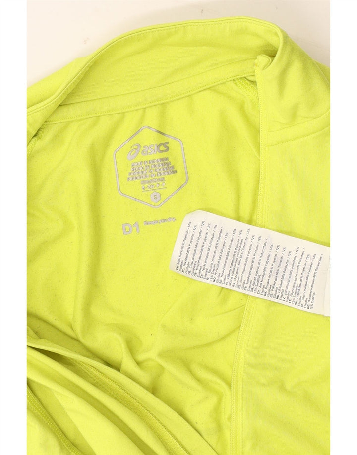 Giacca da ginnastica da uomo Asics piccola in poliestere giallo