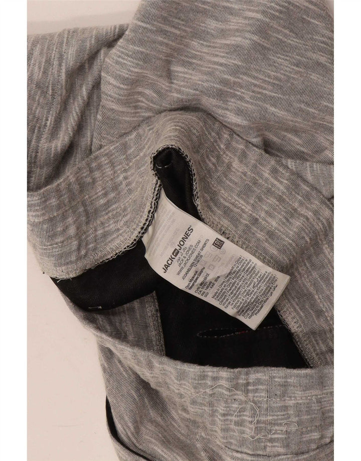 Pantaloncini sportivi da uomo Jack & Jones in cotone screziato grigio medio