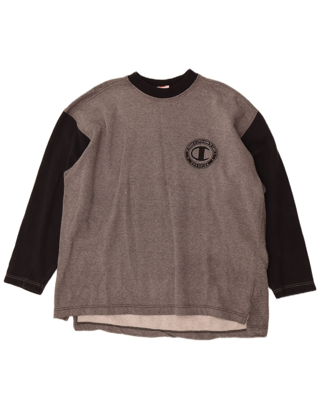 Felpa da uomo Champion Jumper XL in cotone color block grigio