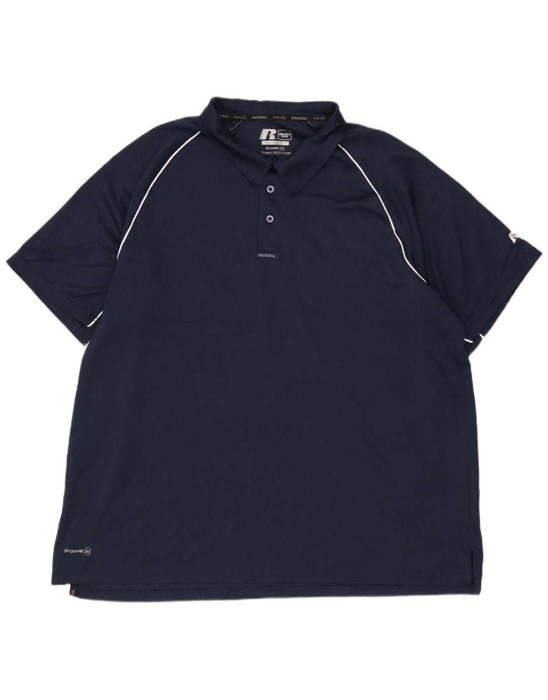 Polo da uomo RUSSELL ATHLETIC UK 50/52 2XL Poliestere blu navy