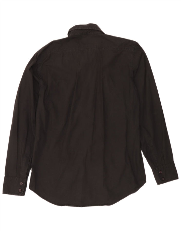 Camicia da uomo Replay piccola in cotone nero