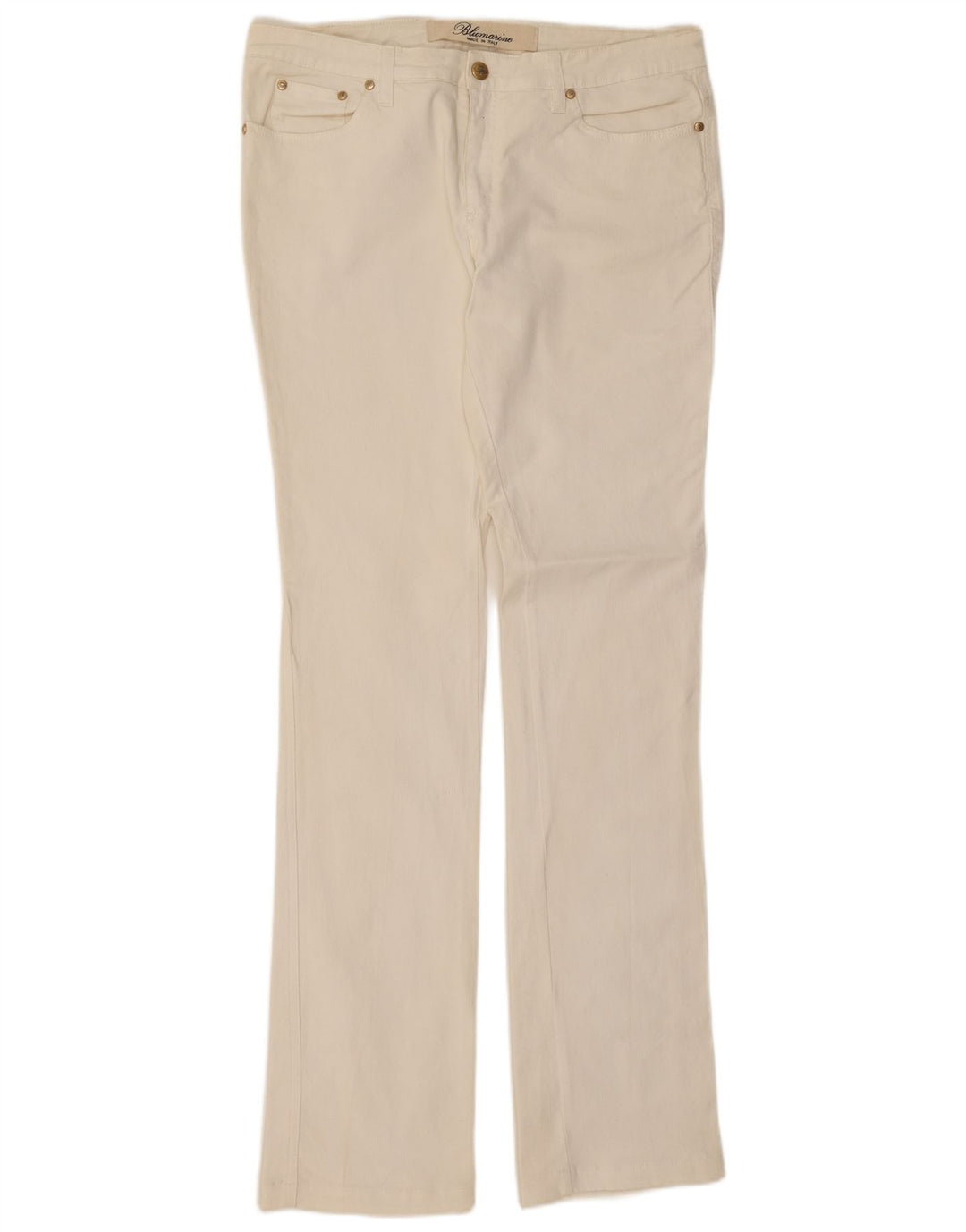 Jeans bootcut slim da donna Blumarine W30 L35 cotone bianco