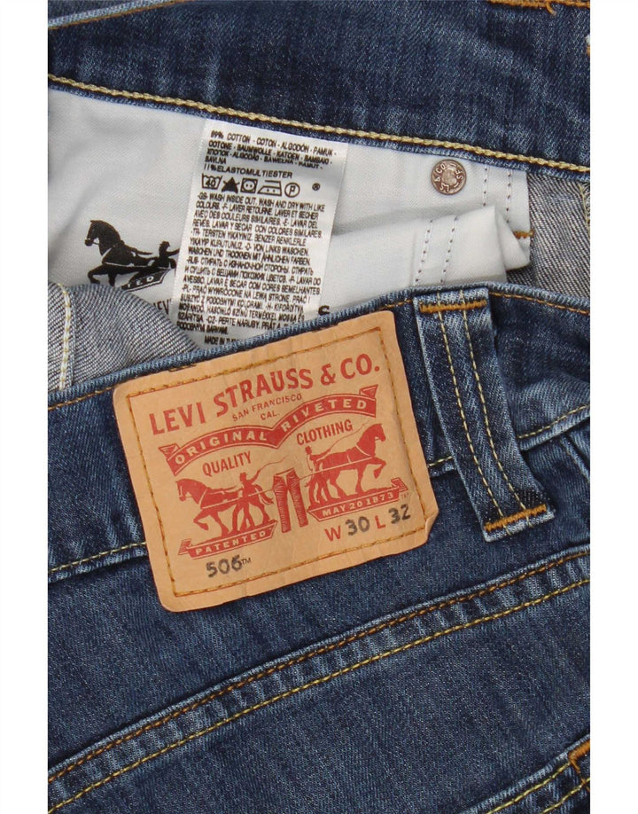 Jeans dritti Levi's 506 da donna W30 L28 cotone blu