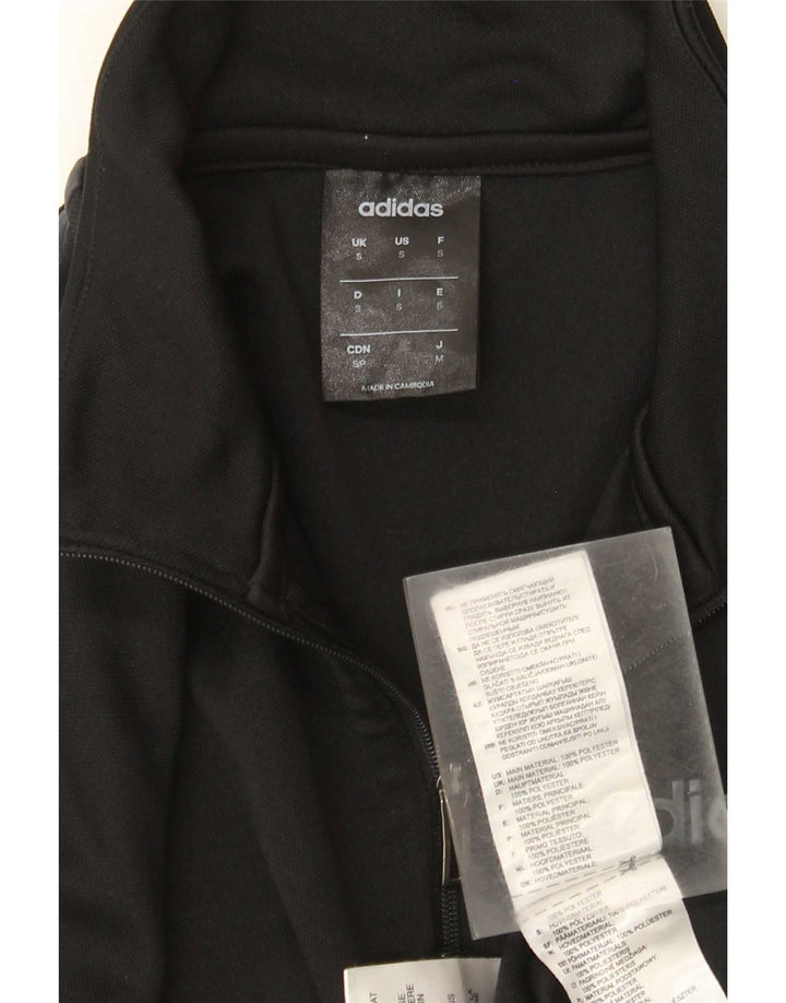 Adidas Uomo Climalite Zip Neck Pullover Tuta Top Small Poliestere Nero