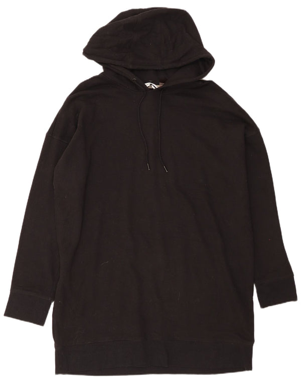 Abito oversize con cappuccio da donna DKNY UK 18 XL cotone nero