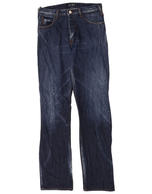 Jeans dritti da uomo Armani W32 L35 Blu Navy
