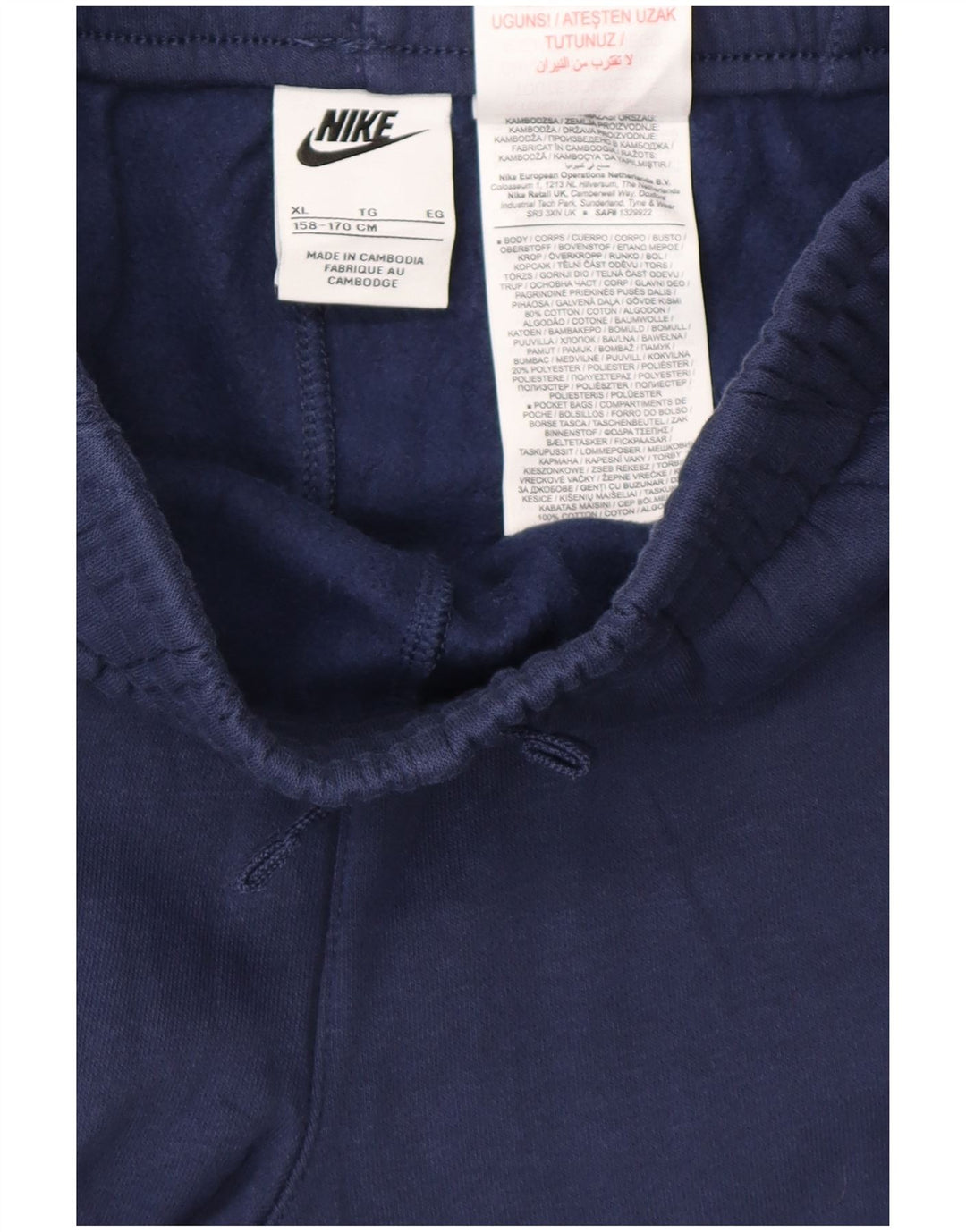NIKE Pantaloni da tuta da ragazzo Joggers 13-14 anni XL Blu navy in cotone