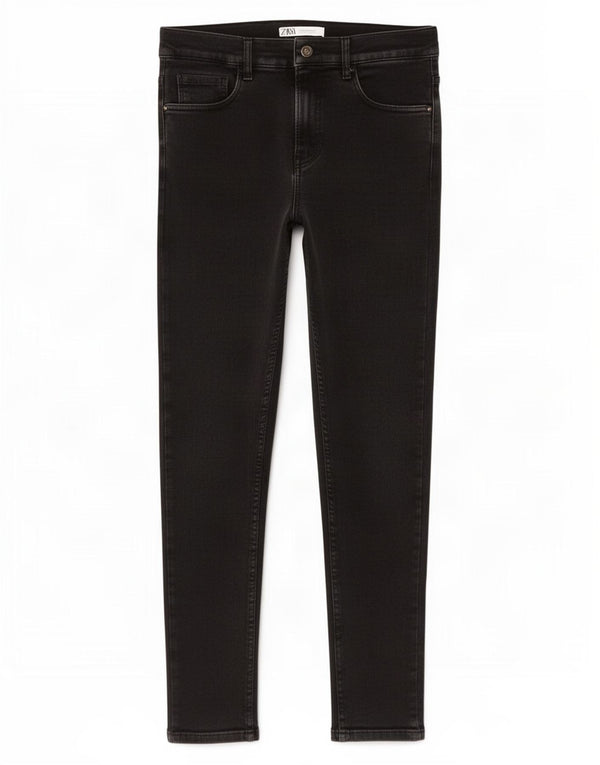 Zara Mens Skinny Jeans EU 42 Large W32 L31 Black Cotton