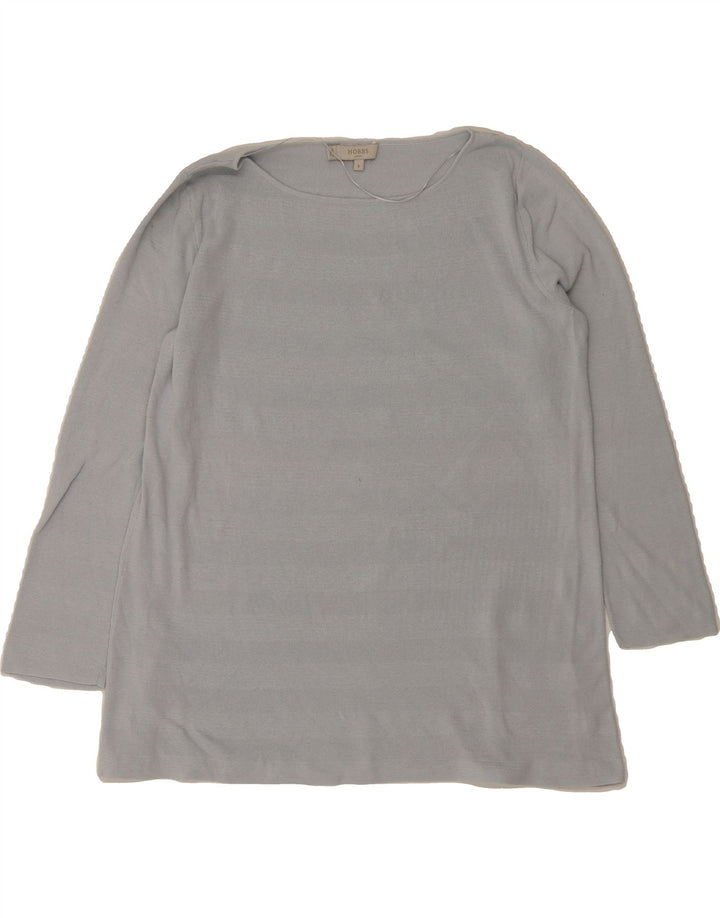 HOBBS Womens Oversized Boat Neck Jumper Sweater UK 10 Small Blue Striped Vintage Hobbs and Second-Hand Hobbs from Messina Hembry 