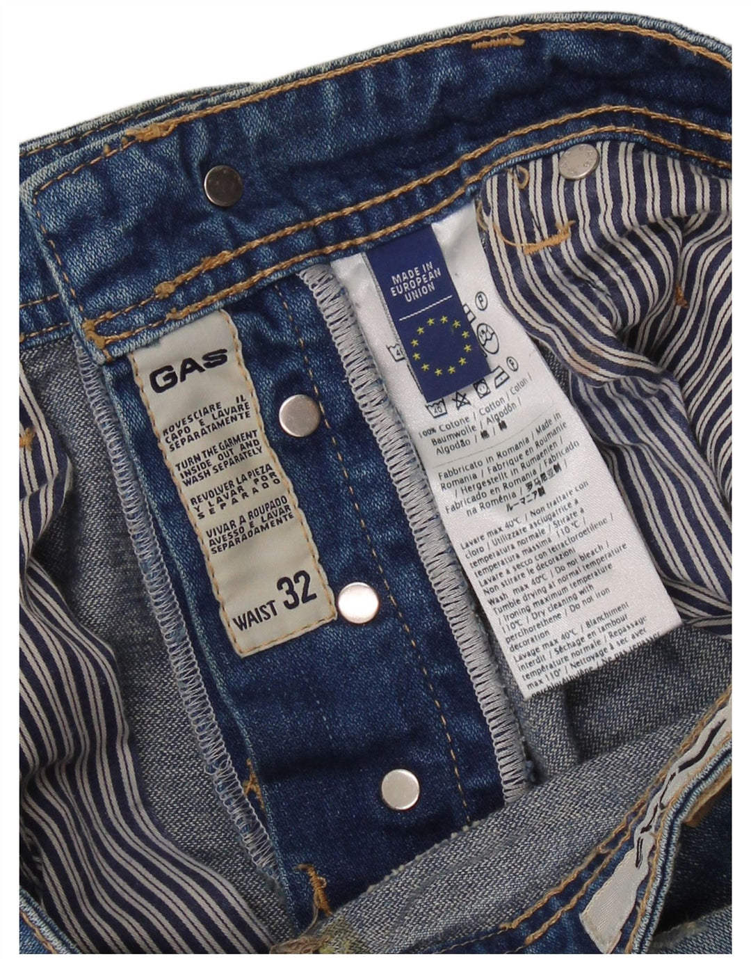 Jeans slim da donna GAS W32 L29 cotone blu