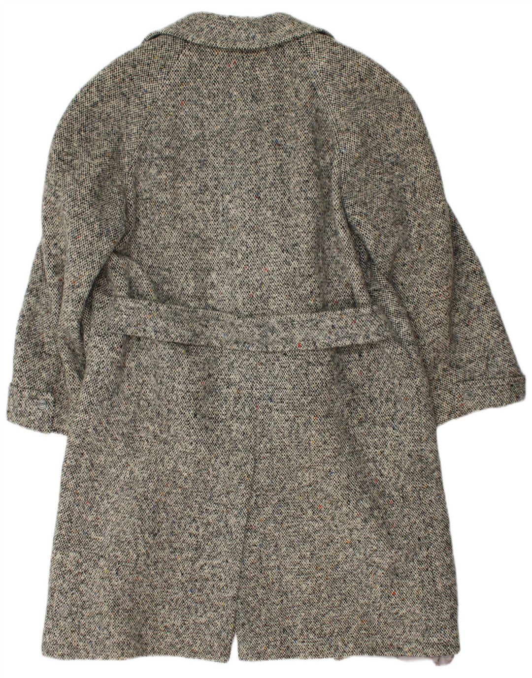 Cappotto Doppiopetto Donna VINTAGE IT 42 Grigio Medio Spinato