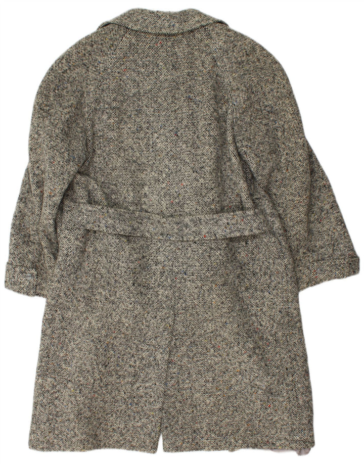 Cappotto Doppiopetto Donna VINTAGE IT 42 Grigio Medio Spinato