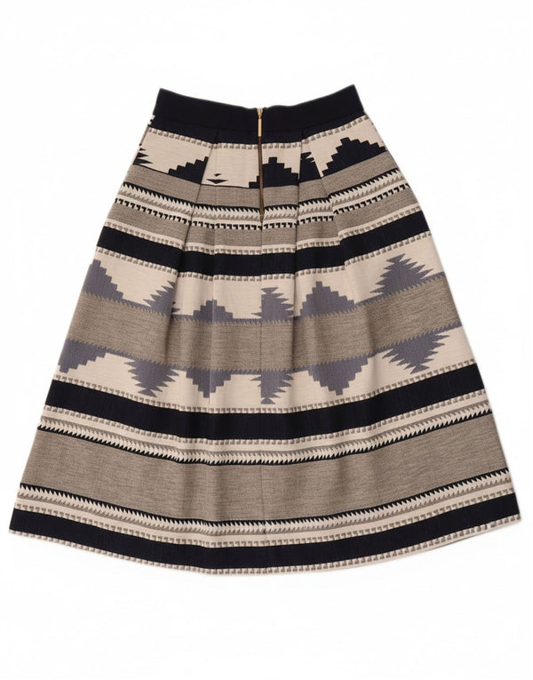 CLOSET Womens A-Line Skirt UK 10 Small W28  Grey Geometric