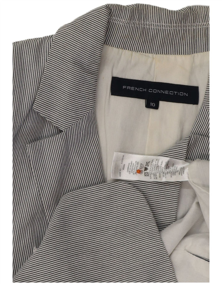 Giacca blazer da donna FRENCH CONNECTION UK 10 piccolo gessato blu