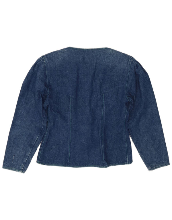 Giacca di jeans da donna VINTAGE UK 12 Blu medio
