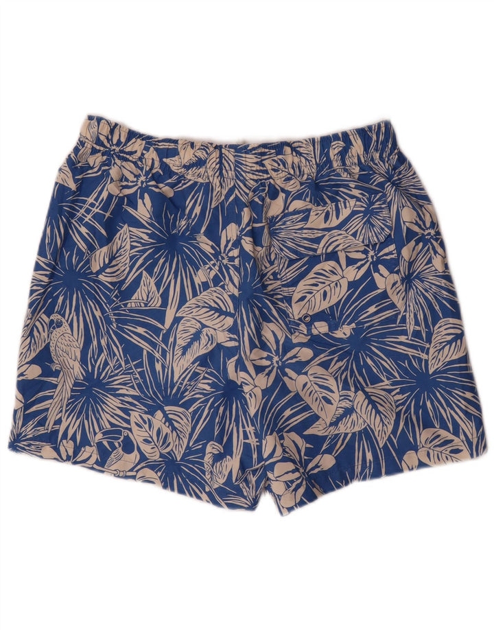 Pantaloncini da bagno da uomo Marks & Spencer poliestere floreale blu medio