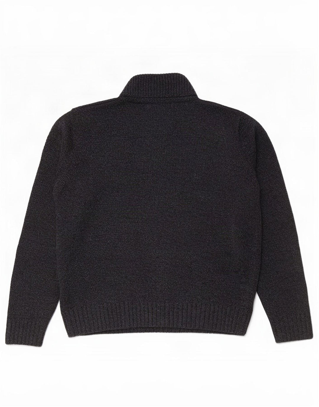 Maglione da uomo Marks & Spencer con bottoni e collo medio blu navy screziato