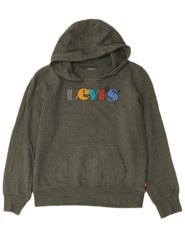 Maglione con cappuccio grafico Levi's per ragazzi 13-14 anni in cotone verde