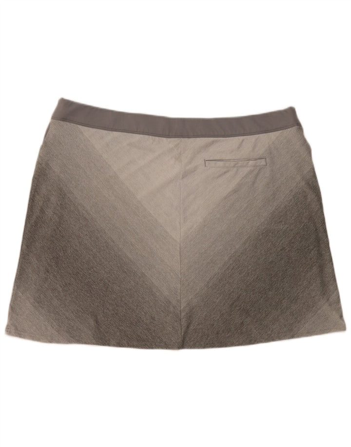 Adidas Womens Skort UK 18 XL Grigio Chevron Poliestere