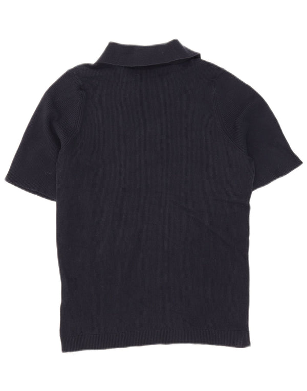 Polo da donna Marks & Spencer UK 12 cotone blu navy medio
