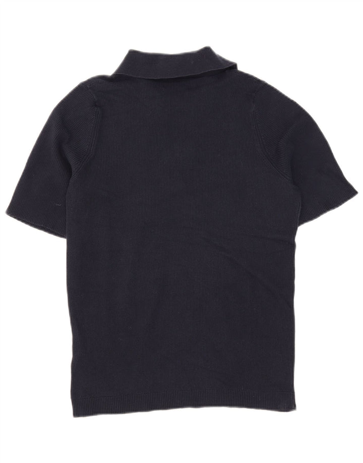 Polo da donna Marks & Spencer UK 12 cotone blu navy medio