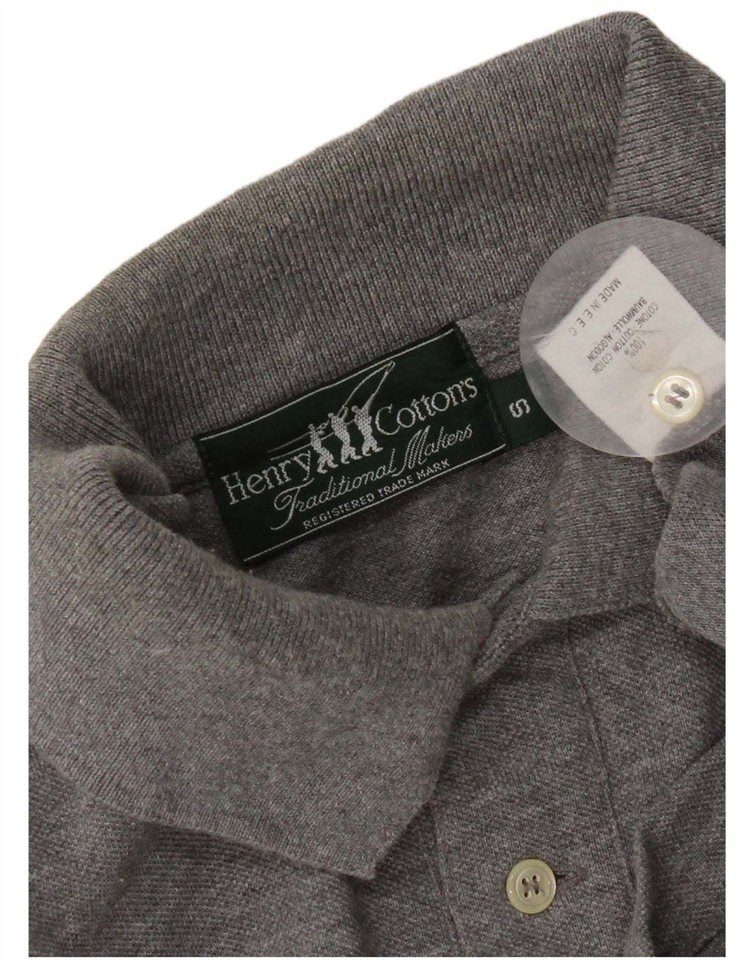 Polo da uomo Henry Cottons piccola in cotone grigio