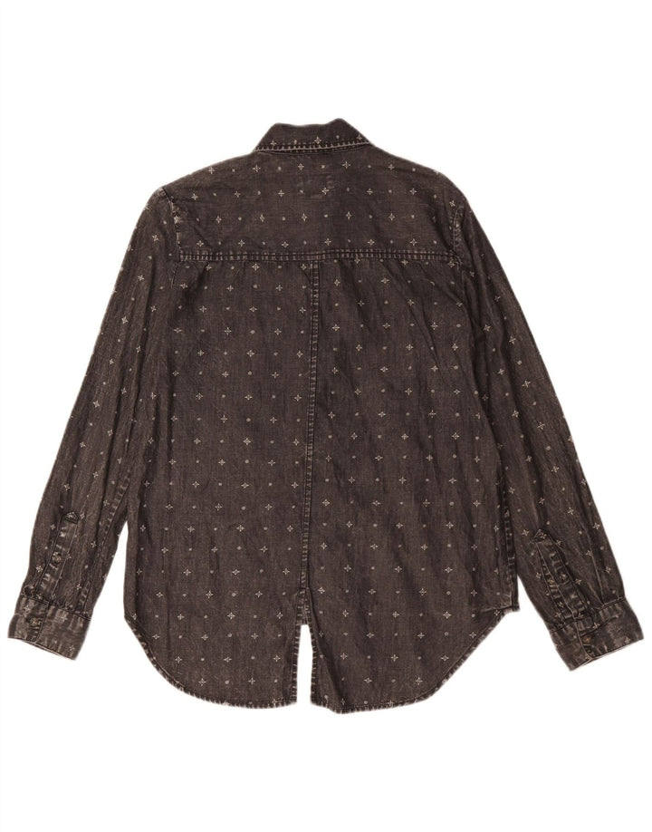 Camicia oversize da donna Vans UK 10 piccola in cotone geometrico nero