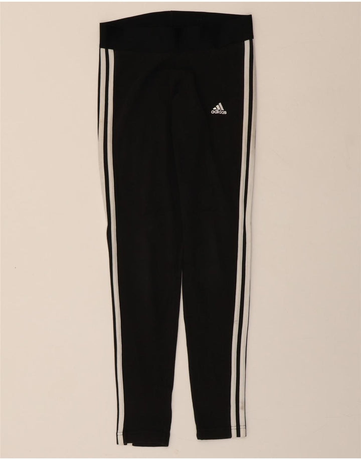 ADIDAS Womens Leggings UK 8/10 Small  Black Cotton Vintage Adidas and Second-Hand Adidas from Messina Hembry 
