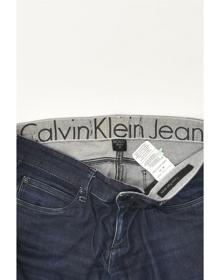CALVIN KLEIN Womens Skinny Jeans W31 L29 Navy Blue Cotton | Vintage Calvin Klein | Thrift | Second-Hand Calvin Klein | Used Clothing | Messina Hembry 