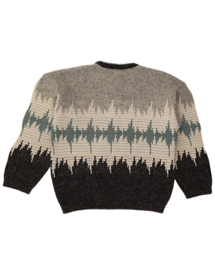 Maglione maglione girocollo da uomo Ciao, acrilico color block grigio medio